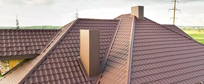 Residential Chimney Flashing Restoration in Huntington, NY