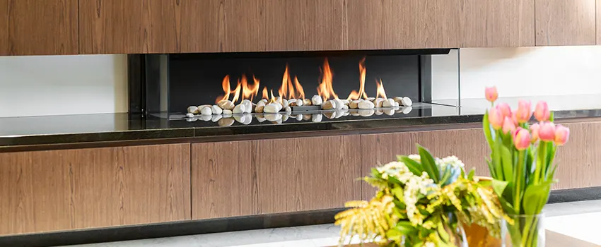 Double-height Fireplace Design Refurbishment in Huntington, New York